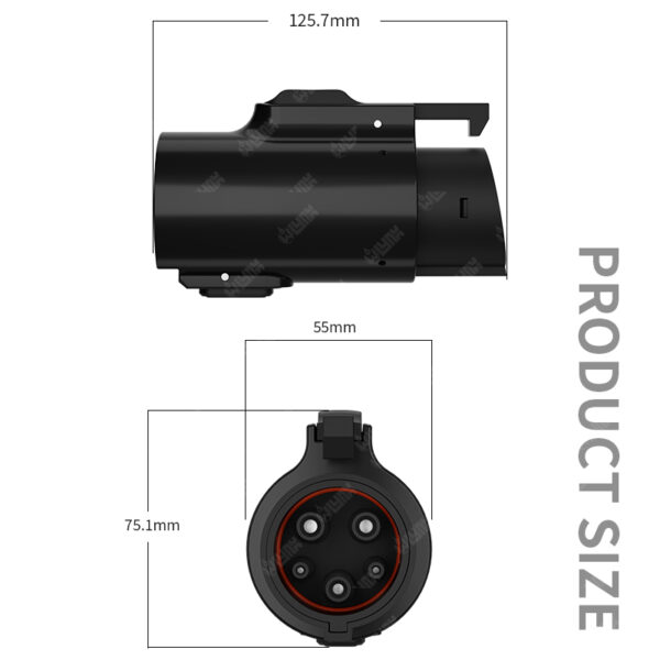 OLINK NACS to J1772 Adapter | 80A AC Charging for US EVs - 图片 2