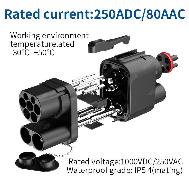 OLINK CCS2 to CCS1 Adapter | 1000V 250A DC Charging Adapter for EVs - Image 3