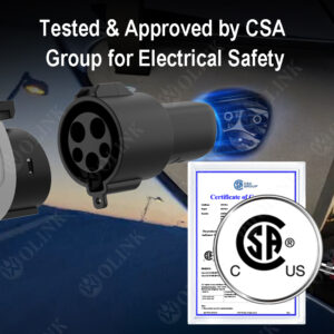 OLINK J1772 To NACS Adapter | 80A & 250V Charging Adapter Approved by CSA
