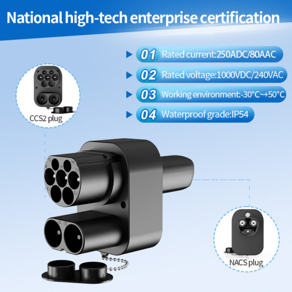 OLINK CCS2 to NACS Adapter (DC+AC) | 250kW Fast Charging - 图片 9