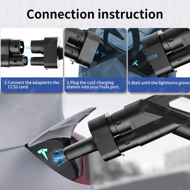 OLINK CCS2 to NACS Extended Adapter with Button | 250A for Tesla Cybertruck - Image 6