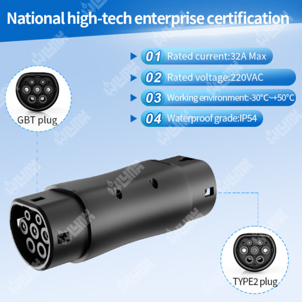 OLINK GBT To Type 2 Adapter | 32A, Single/Three Phase, IEC 62196-2 Standard - 图片 8
