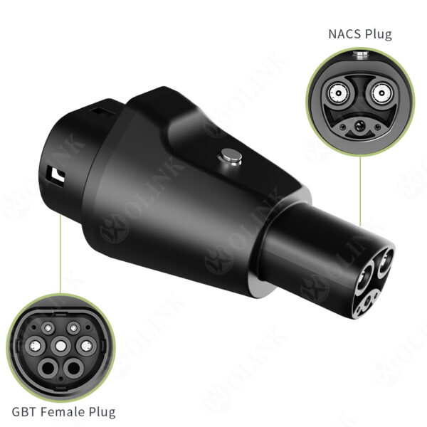 OLINK GBT to NACS Adapter AC | 80A EV Charging Adapter for Tesla Vehicles