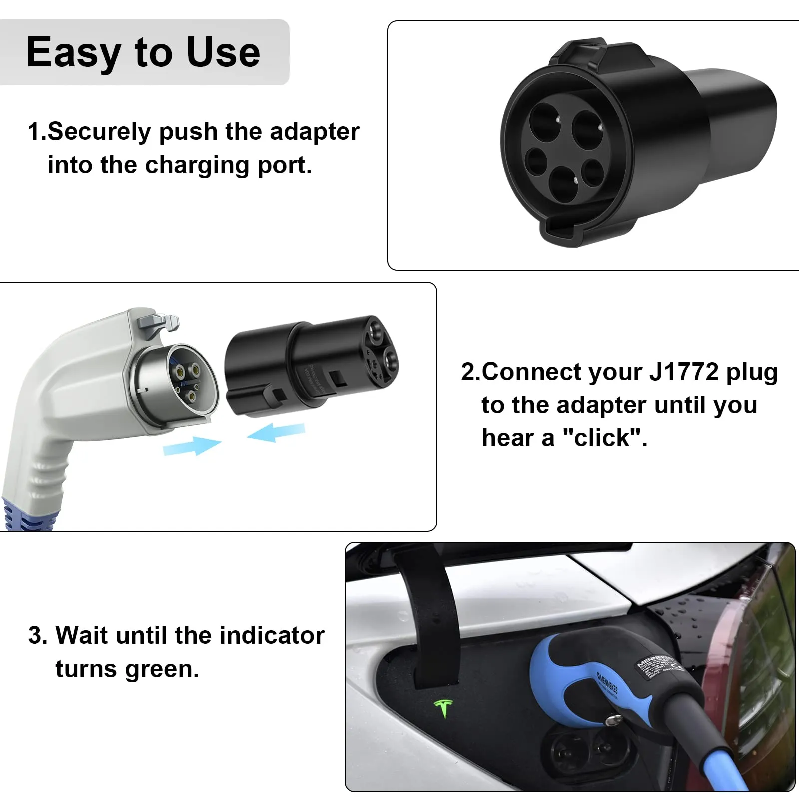 OLINK J1772 To NACS Adapter | 80A & 250V Charging Adapter Approved by CSA - Image 5