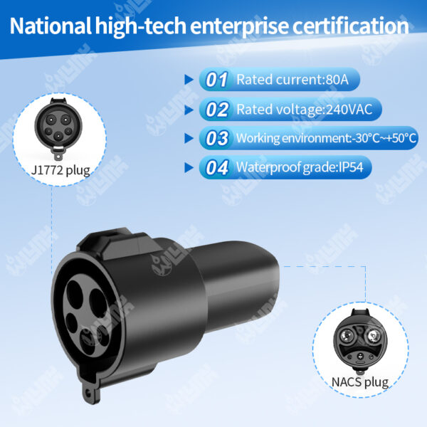 OLINK J1772 To NACS Adapter | 80A & 240V Charging Adapter Approved by CSA - 图片 7