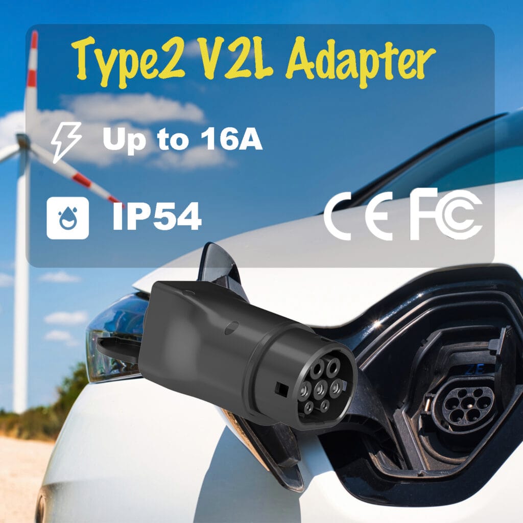 OLINK Type 2 V2L Adapter | 3.5kW Max for EVs with Vehicle-to-Load (V2L ...