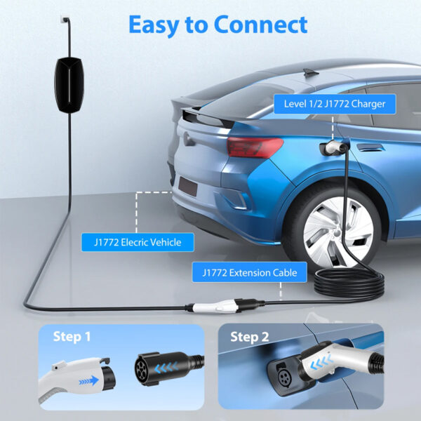 OLINK J1772 EV Extension Cord | Level 1 & 2 Charging Cable with 80A Capacity and IP55 Protection - 图片 2