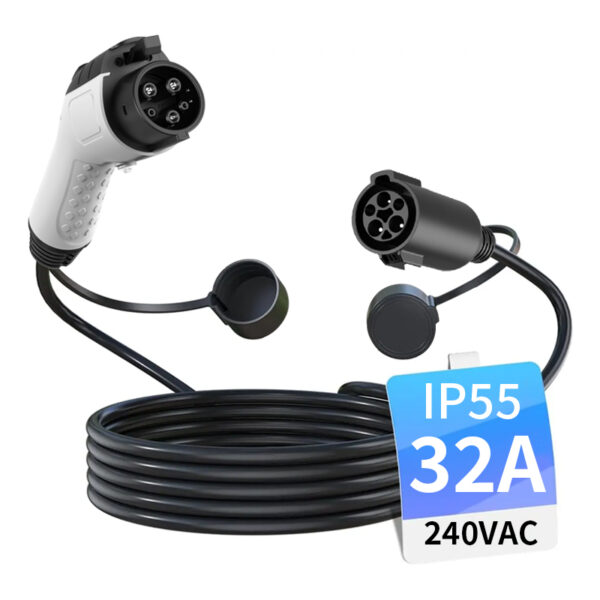 OLINK J1772 EV Extension Cord | Level 1 & 2 Charging Cable with 80A Capacity and IP55 Protection