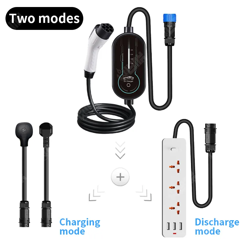 Two-in-One Portable EV Charger & Discharger | Multi-Connector Compatibility | Intelligent LCD Display - Image 7