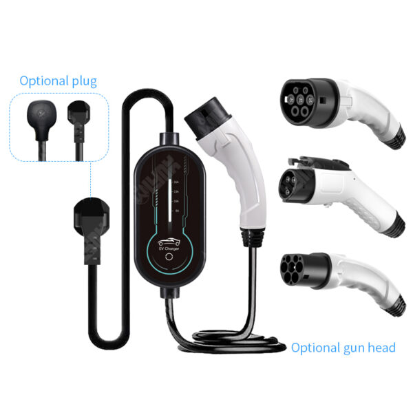 Two-in-One Portable EV Charger & Discharger | Multi-Connector Compatibility | Intelligent LCD Display