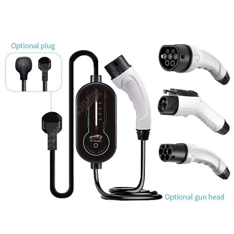 Two-in-One Portable EV Charger & Discharger | Multi-Connector Compatibility | Intelligent LCD Display