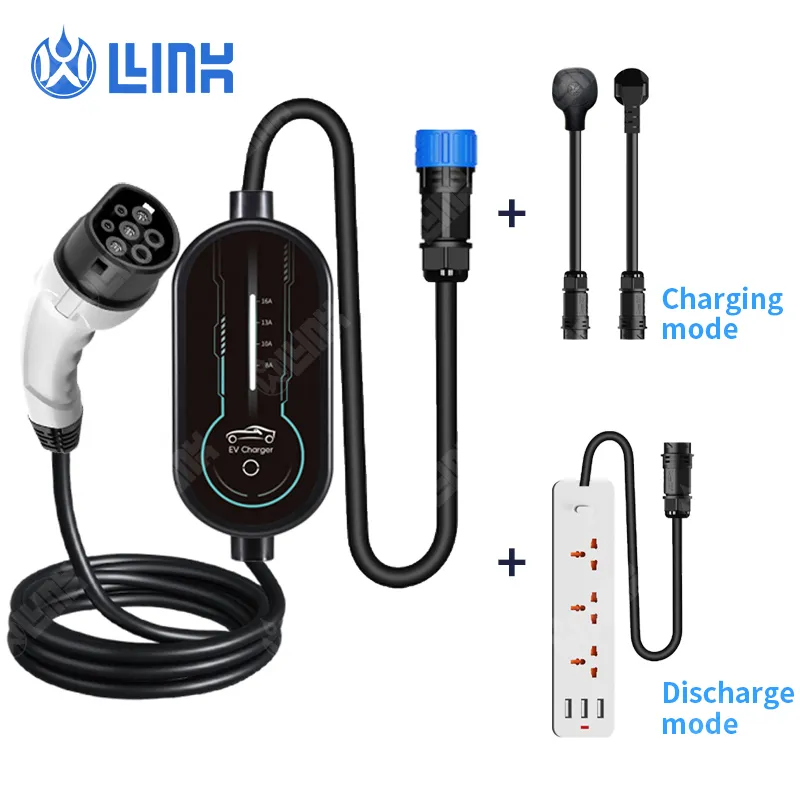 Two-in-One Portable EV Charger & Discharger | Multi-Connector Compatibility | Intelligent LCD Display - Image 2