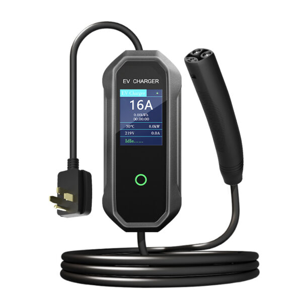 Portable Tesla EV Charger | Adjustable Current 16A | IP55 Waterproof with LCD Display - 图片 5