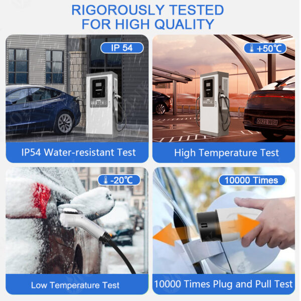OLINK DC Fast EV Charger | 60kW, 80kW, 120kW Dual Gun | J1772, CHAdeMO, GBT, Type 2 Compatible - 图片 4