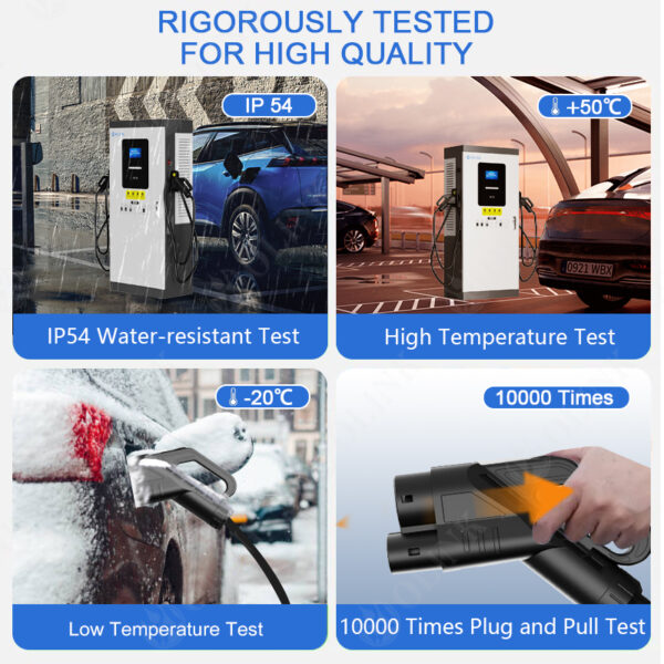 OLINK DC Fast EV Charger | 60kW, 80kW, 120kW,160kW,240kW Dual Gun | GBT, CCS1, CCS2, CHAdeMo, NACS Compatible - 图片 6