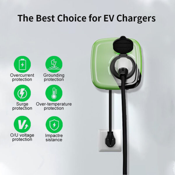 OLINK 7-22kW Wall-Mounted EV Charger | Type 2, CHAdeMO, J1772, GBT, NACS Compatible | IP55 Protection - 图片 7