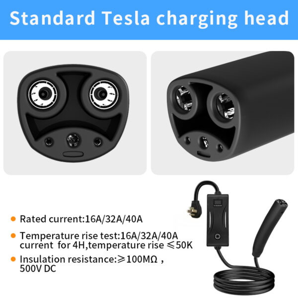 32A Portable NEMA 14-50 Electric Vehicle Charger with LCD Display - Image 5