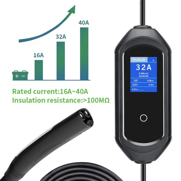 Portable Tesla EV Charger | 32A High-Efficiency Fast Charging | IP55 Protection | Built-In Temperature Monitoring - Image 5