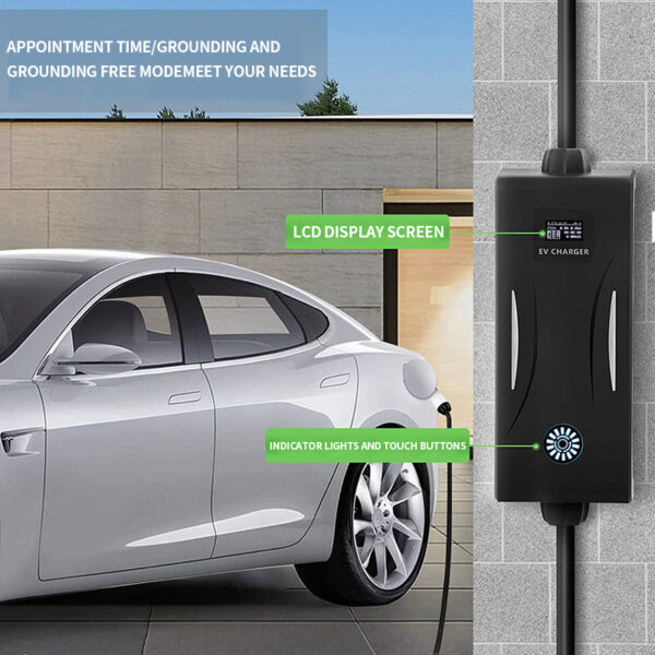 32A Portable NEMA 14-50 Electric Vehicle Charger with LCD Display - Image 4