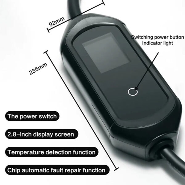 Portable Tesla EV Charger | 32A High-Efficiency Fast Charging | IP55 Protection | Built-In Temperature Monitoring - Image 4