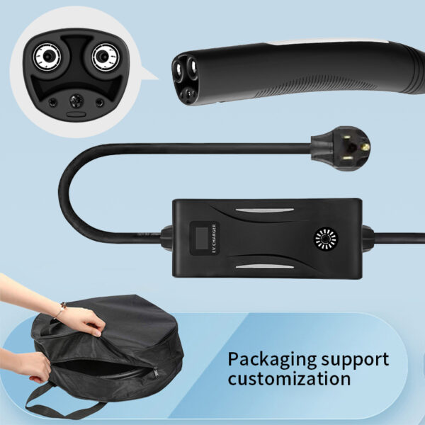 32A Portable NEMA 14-50 Electric Vehicle Charger with LCD Display - Image 2