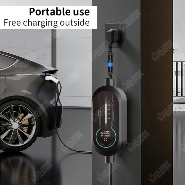 Two-in-One Portable EV Charger & Discharger | Multi-Connector Compatibility | Intelligent LCD Display - 图片 5