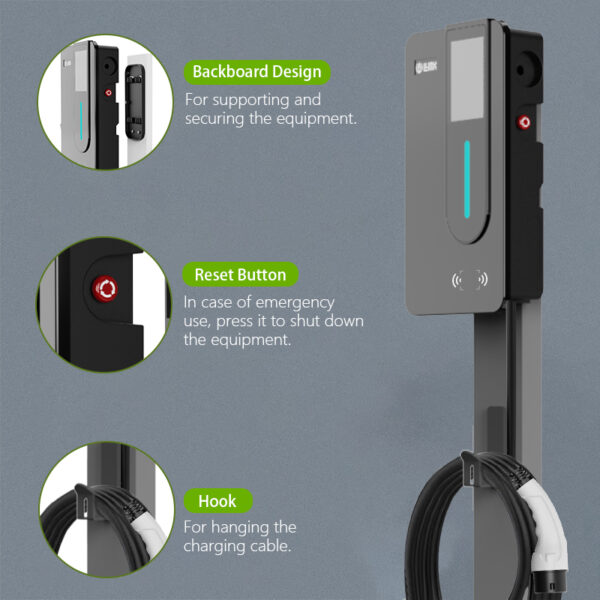 OLNK 22kw Wall-Mounted EV charger | Nightblade - 图片 3
