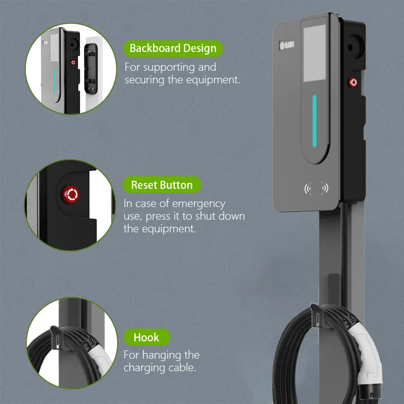 OLNK 22kw Wall-Mounted EV charger | Nightblade - Image 3