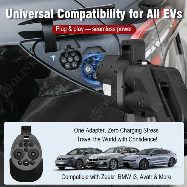 OLINK CCS2 to GBT V2 Adapter | 400KW Max DC Charging for Chinese EVs - 图片 2