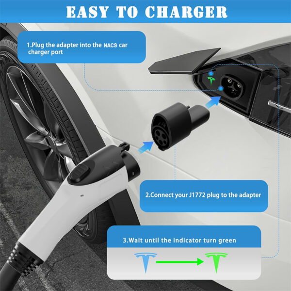 OLINK J1772 To NACS Adapter | 80A & 240V Charging Adapter Approved by CSA - 图片 3