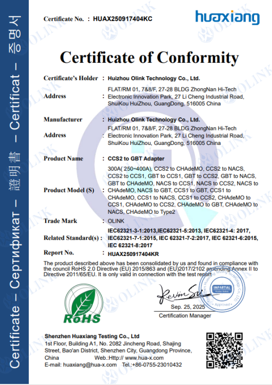 OLINK RoHS Compliance Test Report