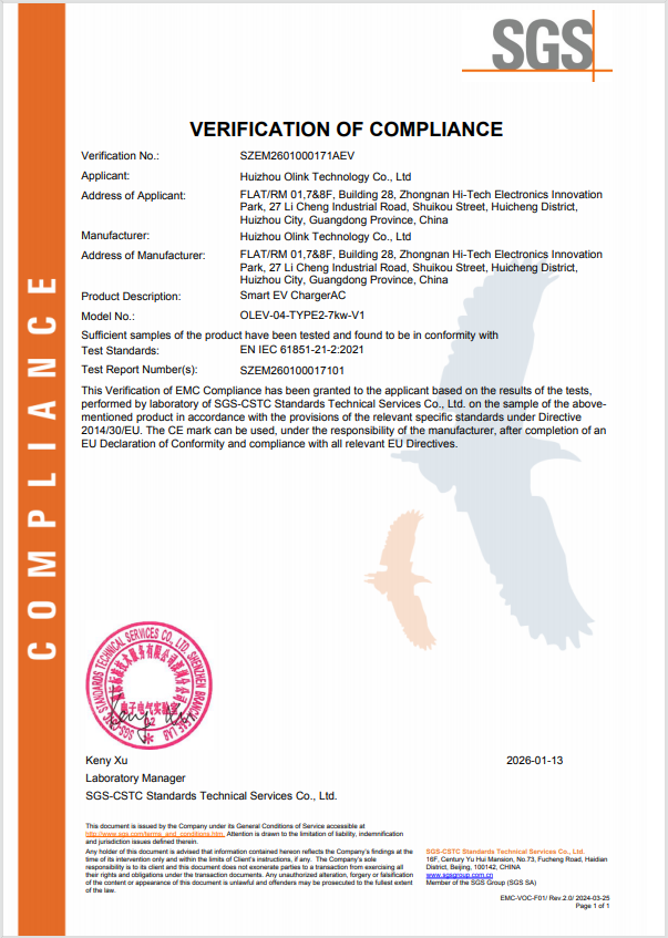 OLINK SGS Third-Party Test Report